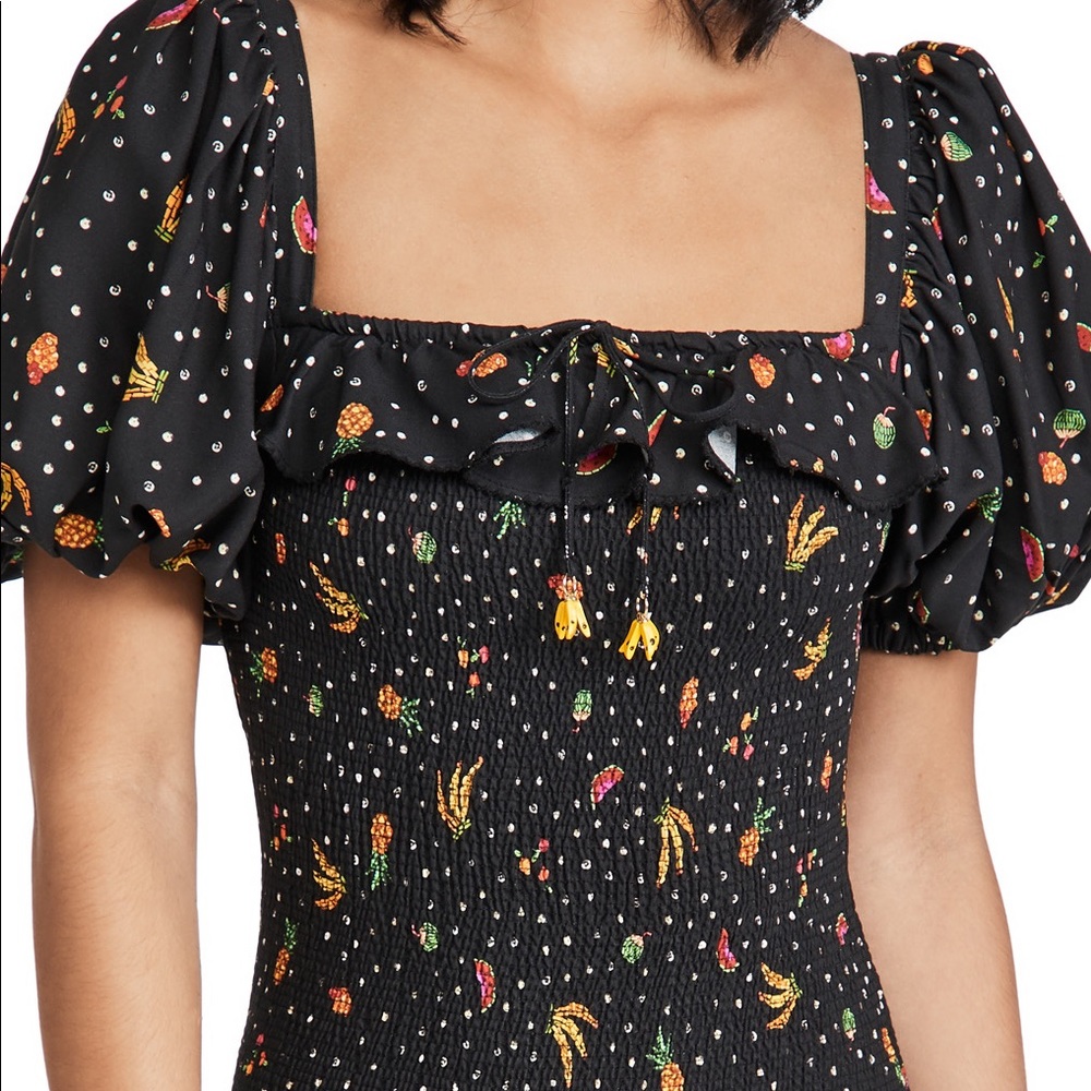 Farm Rio tiny fruits smocked mini dress size medium - Picture 11 of 11